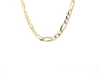Solid Figaro Chain Necklace in 14K Gold | 4.50mm