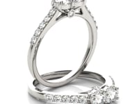 Two Stone Side-by-Side Diamond Ring in 14K White Gold — video