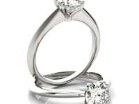 Round Solitaire Diamond Engagement Ring, Double Prong Setting in 14K White Gold, 1.0 cttw — video