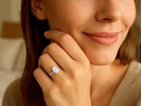 1ct Oval Lab Grown Diamond Ring, 14K Gold — video