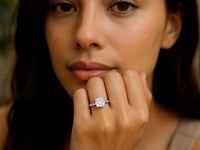 1.5ct Cushion Lab Grown Diamond Ring, 14K Gold — video
