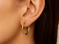 Endless Round Hoop Earrings in 14K Yellow Gold