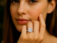 5ct Round Lab Grown Diamond Ring, 14K Gold — video