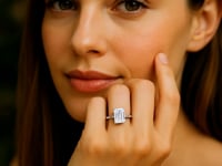 5ct Emerald Lab Grown Diamond Ring | 14K Gold | Canada