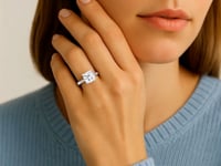 3ct Cushion Lab Grown Diamond Ring | 14K Gold | Canada